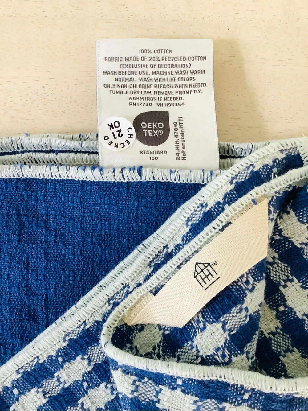 Hearth & Hand Magnolia Set of 2 Stripe + Blue Kitchen Towels